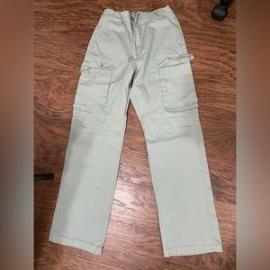 green baggy cargo pants